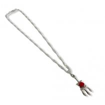 Corrente Com Pingente Pomba Gira Niquelado 3,20 Cm