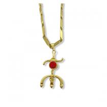 Corrente Com Pingente Pomba Gira Tridente Dourado 3,50 Cm Corrente Com Pingente Pomba Gira Tridente Dourado 3,50 Cm