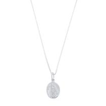 Corrente Com Pingente Santo Expedito Oval Prata 925 Kl
