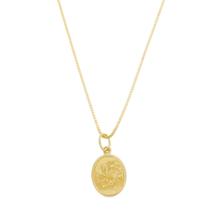 Corrente Com Pingente São Jorge Oval Ouro Amarelo 18 Kl Corrente Com Pingente São Jorge Oval Ouro Amarelo 18 Kl