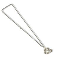 Corrente Com Pingente Serpente Niquelada 4 Cm