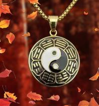 Corrente com Pingente Yin Yang em Aço Inox Estilo e Equilíbrio