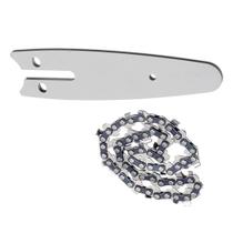 Corrente Com Sabre 14 Dentes 4 Polegadas Kit Mini Motosserra Reposiçao Ferramenta Corta Bambu Madeira Resistente Portatil Serrinha Serra Resistente