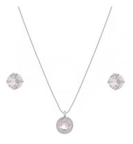 Corrente Conjunto Feminino Brinco + Colar Prata 925 De Lei