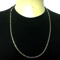 Corrente Cordão 3x1 Fecho Gaveta Folheado A Ouro 18k Masculino 3mm C/ 70cm - Belo E Elegante