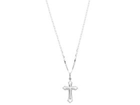 Corrente Cordão 70cm E Pingente Cruz Crucifixo De Prata 925 Corrente Cordão 70cm E Pingente Cruz Crucifixo De Prata 925