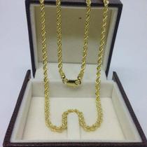 Corrente Cordão Baiano Folheado Ouro 18k 4mm 50cm Feminino