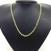 Corrente Cordão Baiano Folheado Ouro 18k 4mm 60cm Masculina