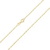 Corrente Cordão Colar De Ouro 18k Feminina Singapura 60cm
