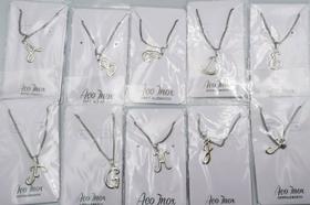 Corrente Cordão colar Inicial Nome Folheada Kit 23 Letras Corrente Cordão colar Inicial Nome Folheada Kit 23 Letras