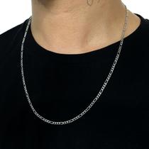 Corrente Cordão Colar Masculino 3 Por 1 60cm Aço Inoxidavel Corrente Cordão Colar Masculino 3 Por 1 60cm Aço Inoxidavel