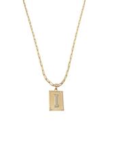 Corrente Cordão Colar Masculino Feminino Pingente Top luxo letra inicial I Banhado em Ouro 18k.