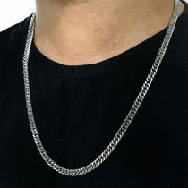 Corrente Cordão Colar Masculino Grumet Elo Duplo Aço Inox