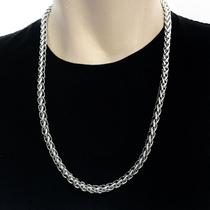Corrente Cordão Colar Masculino Trançado Aço Inox Cirurgico