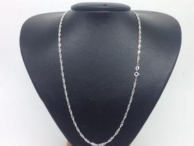 Corrente Cordão Colar Singapura 3mm Italiana 60cm Prata 925