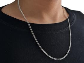 Corrente Cordão De Prata 925 Legítima 60cm Fina 3mm Italiana Maciça