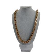 Corrente Cordão Folhada Rapper Aço Inox Dourado D17