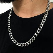 Corrente Cordão Grossa Masculino Grumet 12mm aço inox maciço