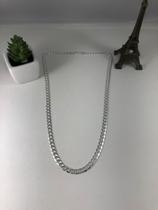 Corrente Cordão Grossa Prata Maciça 925 Grumet Flat 70 Cm