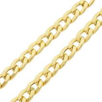 Corrente Cordão Groumet 70cm Masculino Ouro 18k Grosso 3,4mm