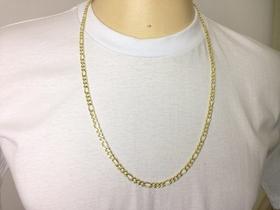 Corrente Cordáo Masculina 3 X 1 60cm 5mm Folheado Ouro 18k