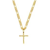 Corrente Cordão Masculino 3X1 60Cm + Pingente Crucifixo