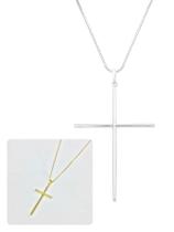 Corrente Cordão Masculino 60Cm Veneziana Pingente Cruz