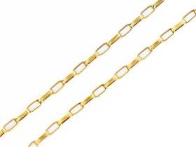 Corrente Cordão Masculino Alongado 50cm Ouro 18k