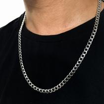 Corrente Cordão Masculino Grumet 6mm Aço inox Cirurgico