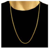 Corrente Cordão Masculino Grumet Fina 70cm Banho a Ouro 18K Corrente Cordão Masculino Grumet Fina 70cm Banho a Ouro 18K