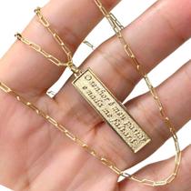 corrente cordão masculino pingente placa banhado a ouro com garantia corrente cordão masculino pingente placa banhado a ouro com garantia