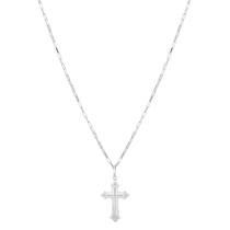 Corrente Cordão Masculino Prata 60cm E Crucifixo Prata 925 Cadeado Corrente Cordão Masculino Prata 60cm E Crucifixo Prata 925 Cadeado