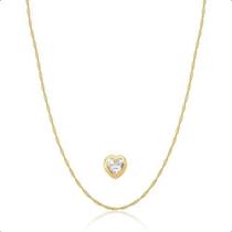 Corrente Cordão Ouro 18k 45cm + Pingente Coração