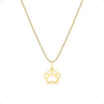 Corrente Cordão Ouro 18k 50cm Com Pingente Patinha Corrente Cordão Ouro 18k 50cm Com Pingente Patinha