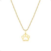Corrente Cordão Ouro 18k 750 com Pingente Patinha