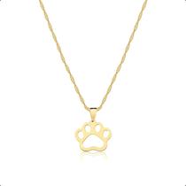 Corrente Cordão Ouro 18k E Pingente Patinha