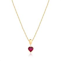 Corrente Cordão Ouro 18k Pingente Gota e Coração 45cm Corrente Cordão Ouro 18k Pingente Gota e Coração 45cm