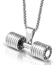 Corrente Cordão Pingente Halter Peso Academia Aço Inox Fit Corrente Cordão Pingente Halter Peso Academia Aço Inox Fit