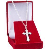 Corrente Cordão Prata 925 Masculino Piastrine 70cm Pingente Cruz Crucifixo Corrente Cordão Prata 925 Masculino Piastrine 70cm Pingente Cruz Crucifixo