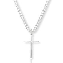 Corrente Cordão Prata Legitima 925 Grumet 50cm Ping. Cruz Corrente Cordão Prata Legitima 925 Grumet 50cm Ping. Cruz