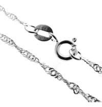 Corrente Cordão Singapura Colar Italiano 45cm Em Prata 925