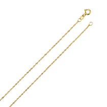 Corrente Cordão Singapura Pingente Cruz Bolinhas Ouro 18k 45 cm