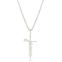 Corrente Cordão Veneziana 70 cm Pingente Jesus Cruz Grande Corrente Cordão Veneziana 70 cm Pingente Jesus Cruz Grande
