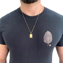 Corrente Cordão Veneziana Masculina Pingente Senhor É Meu Pastor 60 cm Banhado a Ouro 18k Corrente Cordão Veneziana Masculina Pingente Senhor É Meu Pastor 60 cm Banhado a Ouro 18k