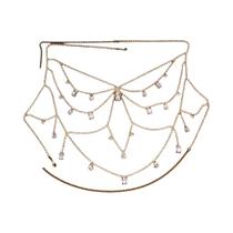 Corrente Corporal Feminina Brilhante E Sexy: Arnês De Peito E Cintura, Joia E Acessório De Moda