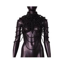 Corrente Corporal Sexy Com Pérolas Multicamadas E Contas Pesadas, Estilo Europeu Americano Retrô,