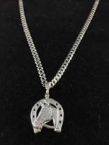 Corrente Curta Grumet 40 Cm Ping. Ferradura Prata 925