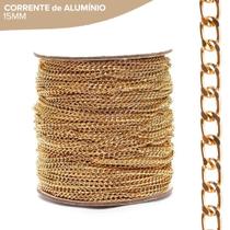Corrente De Alumínio Ouro - 15 Mm Rolo C/25 Metros - Nybc Corrente De Alumínio Ouro - 15 Mm Rolo C/25 Metros - Nybc
