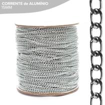 Corrente De Alumínio Prata - 15 Mm Rolo C/25 Metros - Nybc