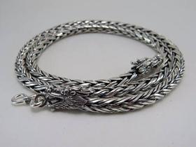 Corrente De Bali Masculina Trançada 6mm X 70cm Em Prata 925